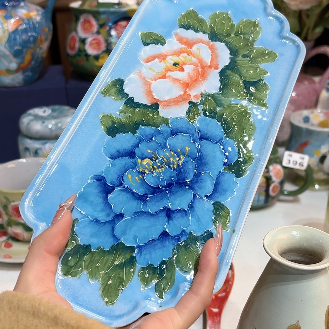 景德镇手绘高温釉下彩陶瓷茶具