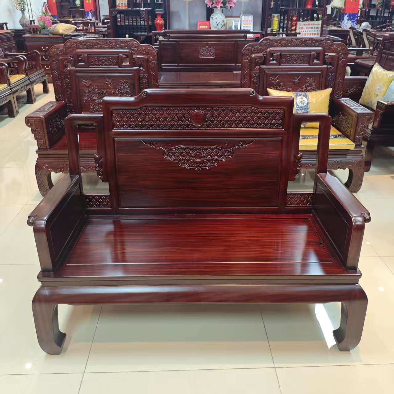 酸枝木东方明珠双人位:长138宽66坐高41背高102