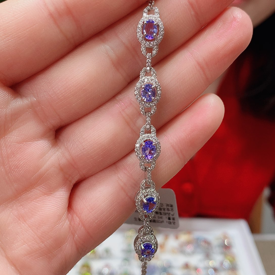 坦桑石手链银S925镶嵌陈*妍