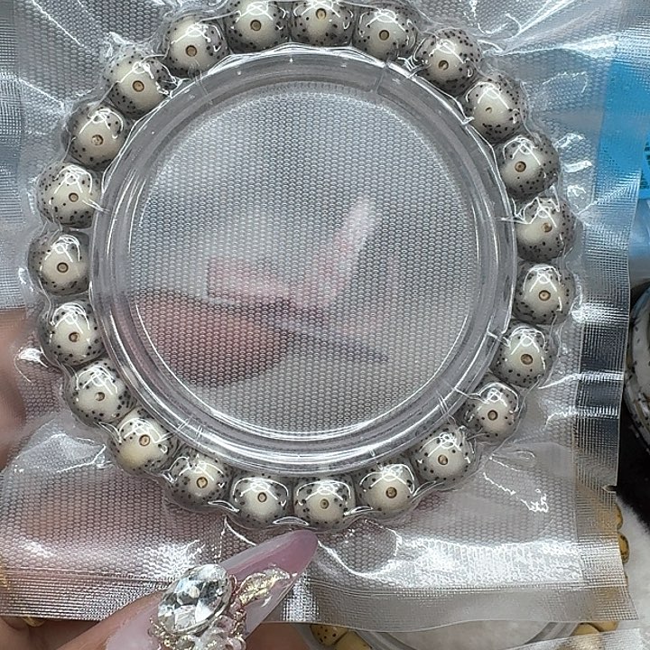 星月菩提手串338殿堂卡姿兰黑灰星月10桶单圈