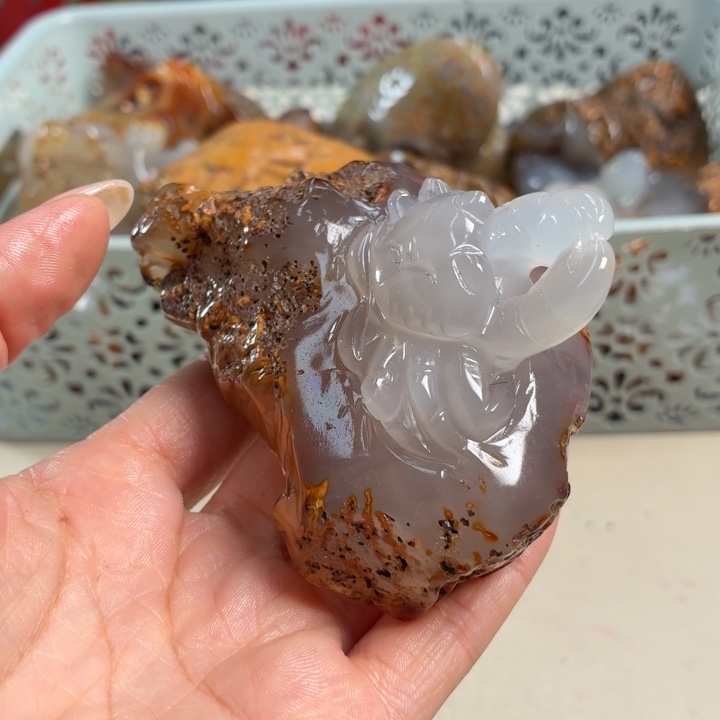 玛瑙/玉髓未镶嵌吊坠(不含链)