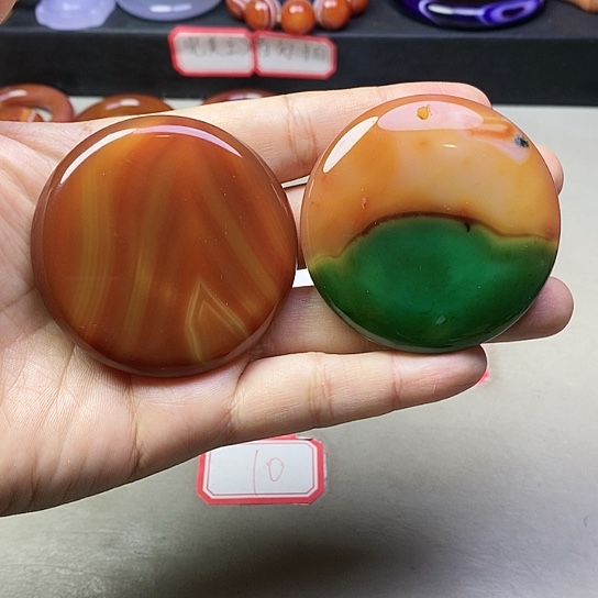 玛瑙/玉髓吊坠(不含链)未镶嵌艳