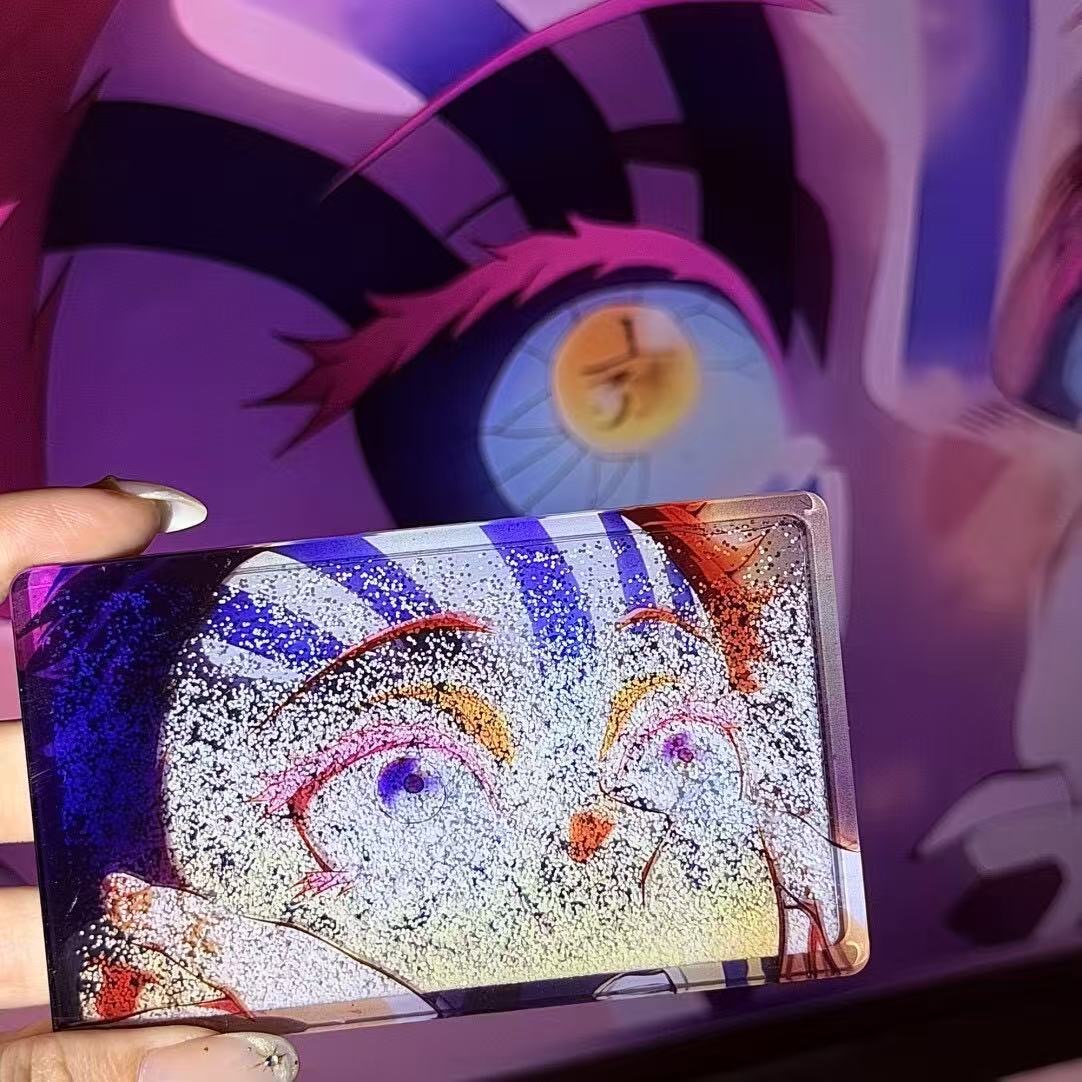 正版鬼灭之刃同人猗窝座变身流沙卡恋雪流沙上弦光栅卡创意玩具
