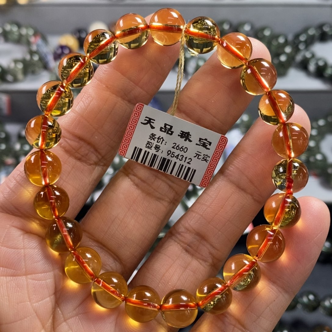 未镶嵌水晶手链黄水晶手链954312