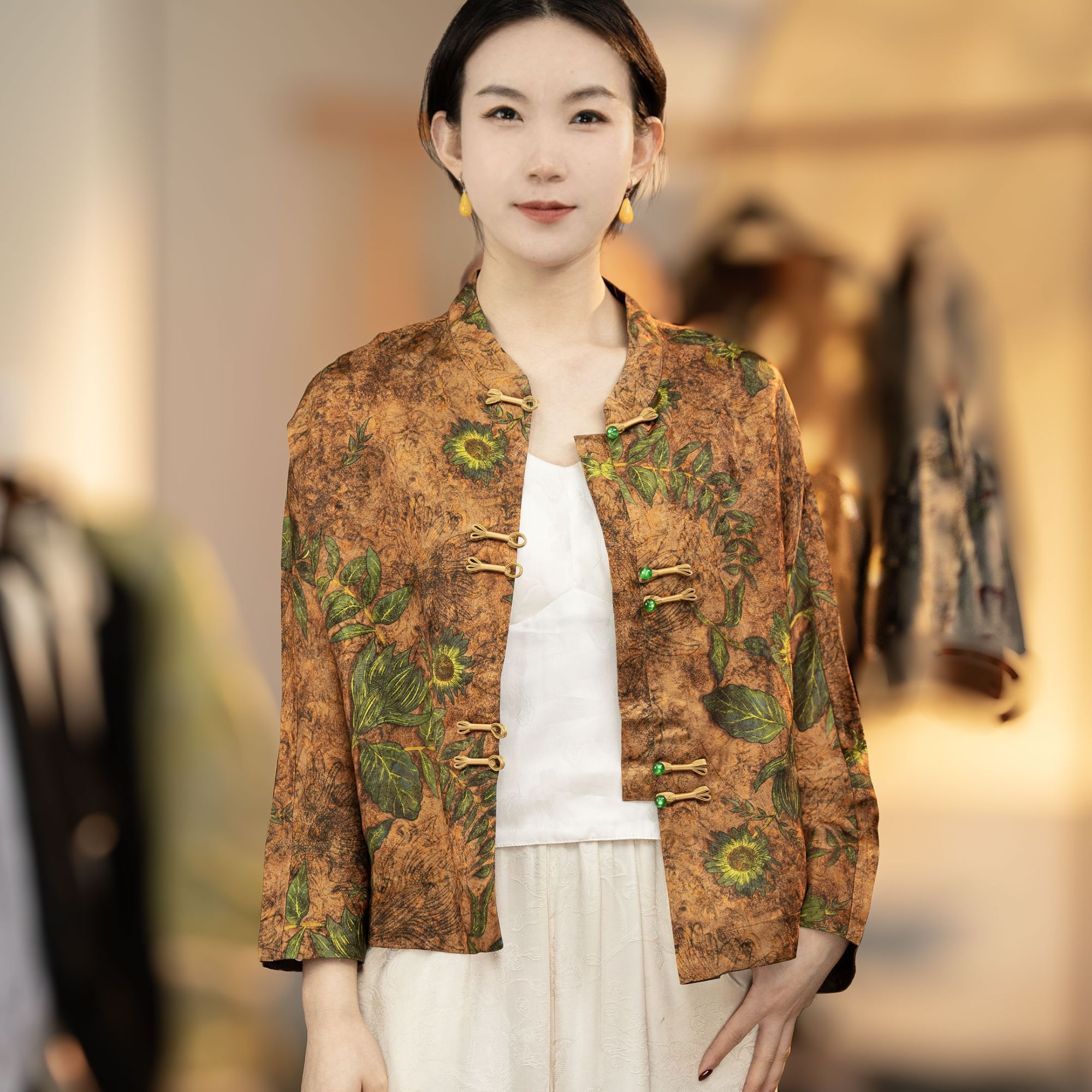 [向日葵]春季新款中式国风外套开衫3028