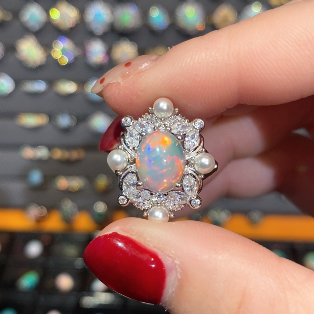 欧泊欧泊戒指银S925镶嵌