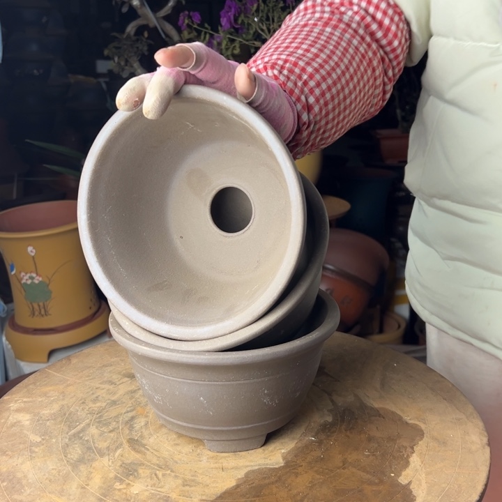 紫砂宜兴紫砂花盆碗盆20三个