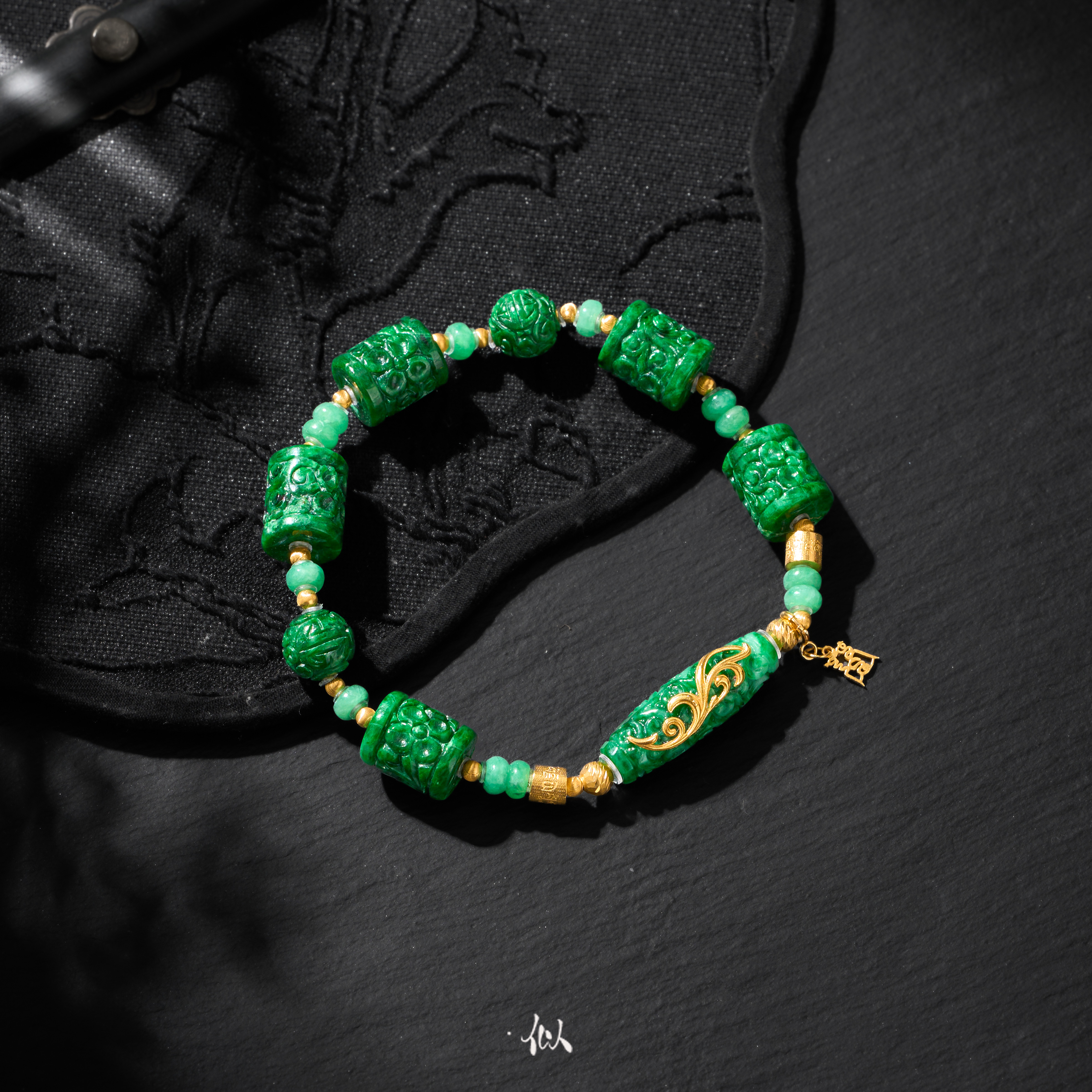 L【琼琚】·似梓珠宝· 18K翡翠手串  多样性发一  XYGD9991377-G