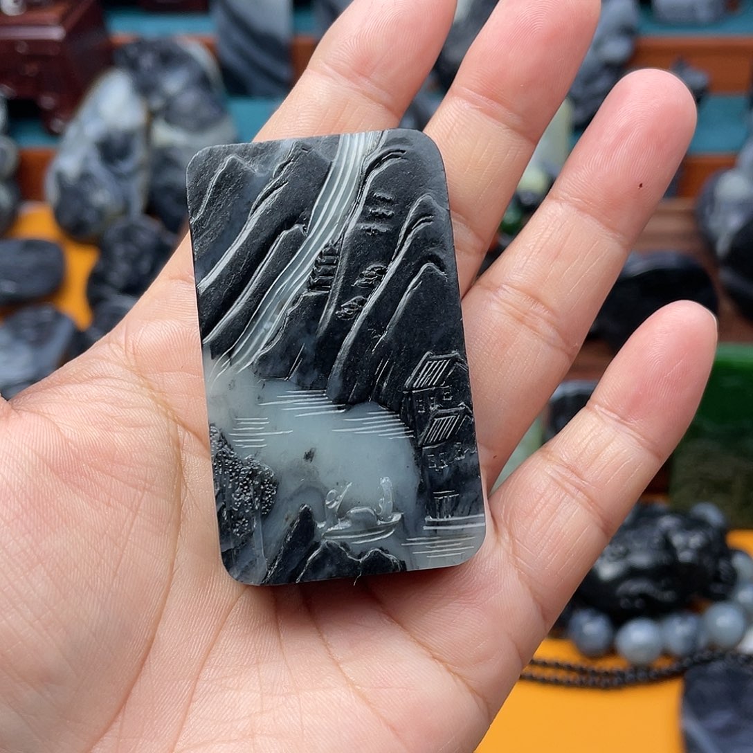 瘦****和田玉未镶嵌挂件