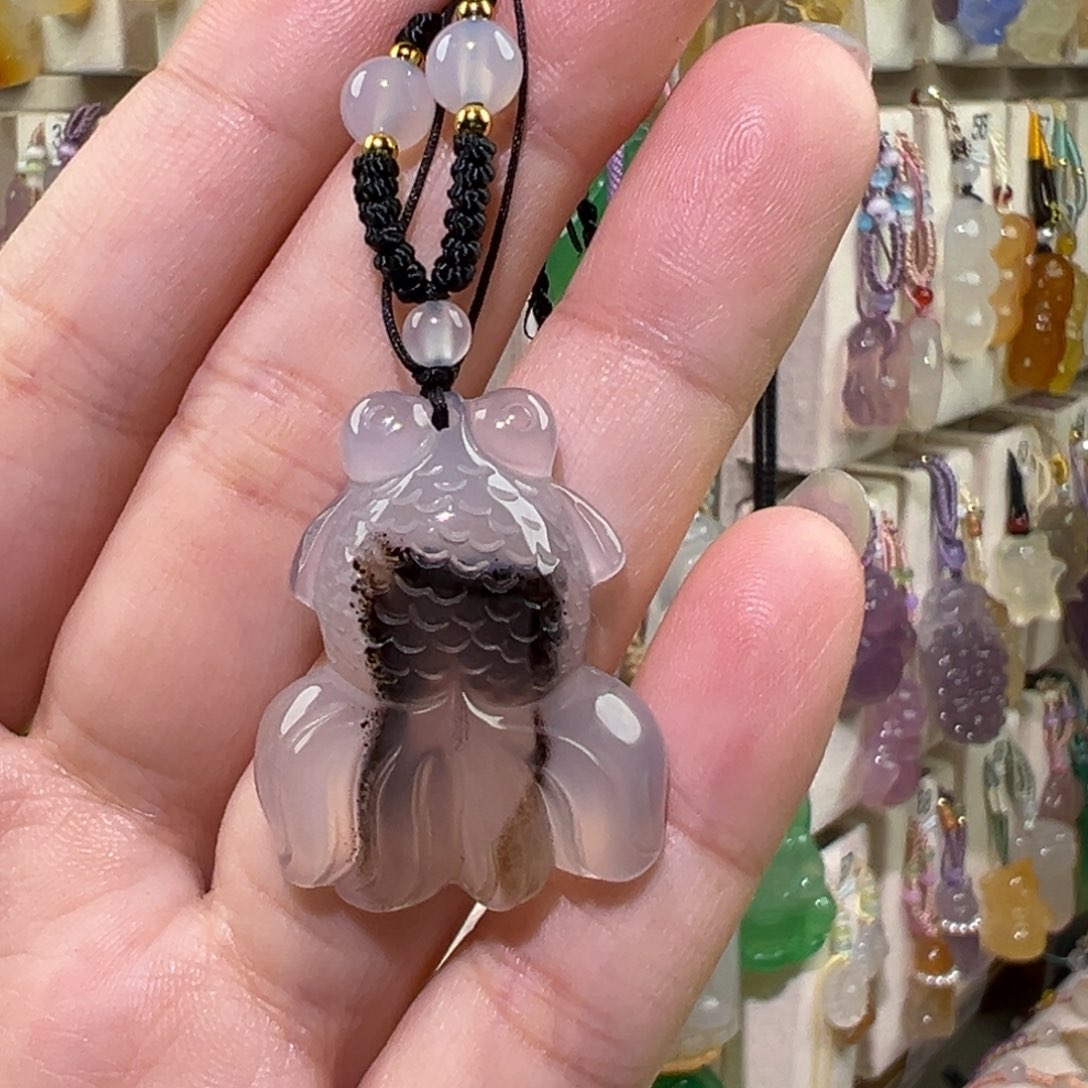 玛瑙/玉髓未镶嵌吊坠(赠链)