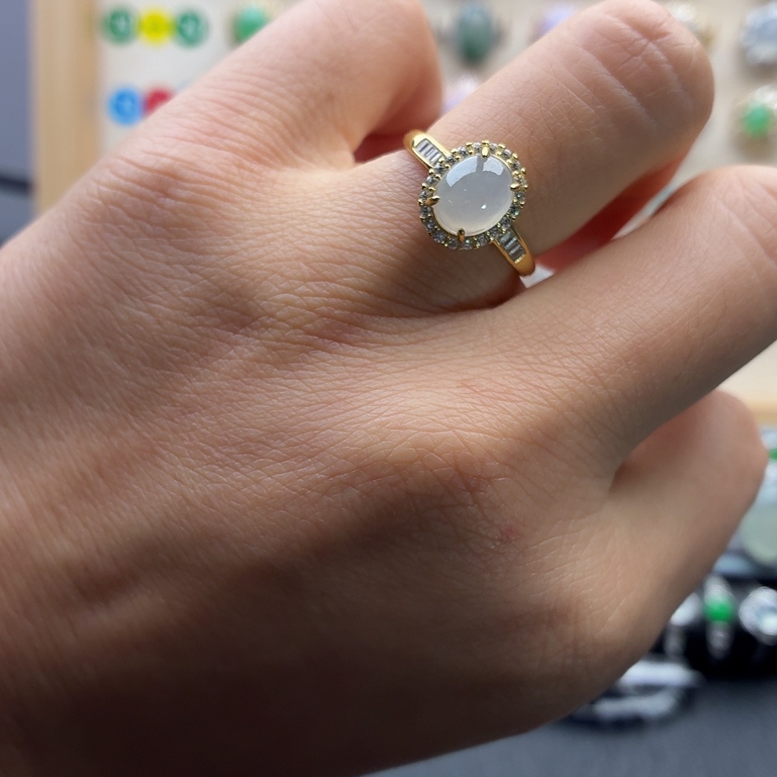 翡翠未镶嵌戒指天然缅甸翡翠A货