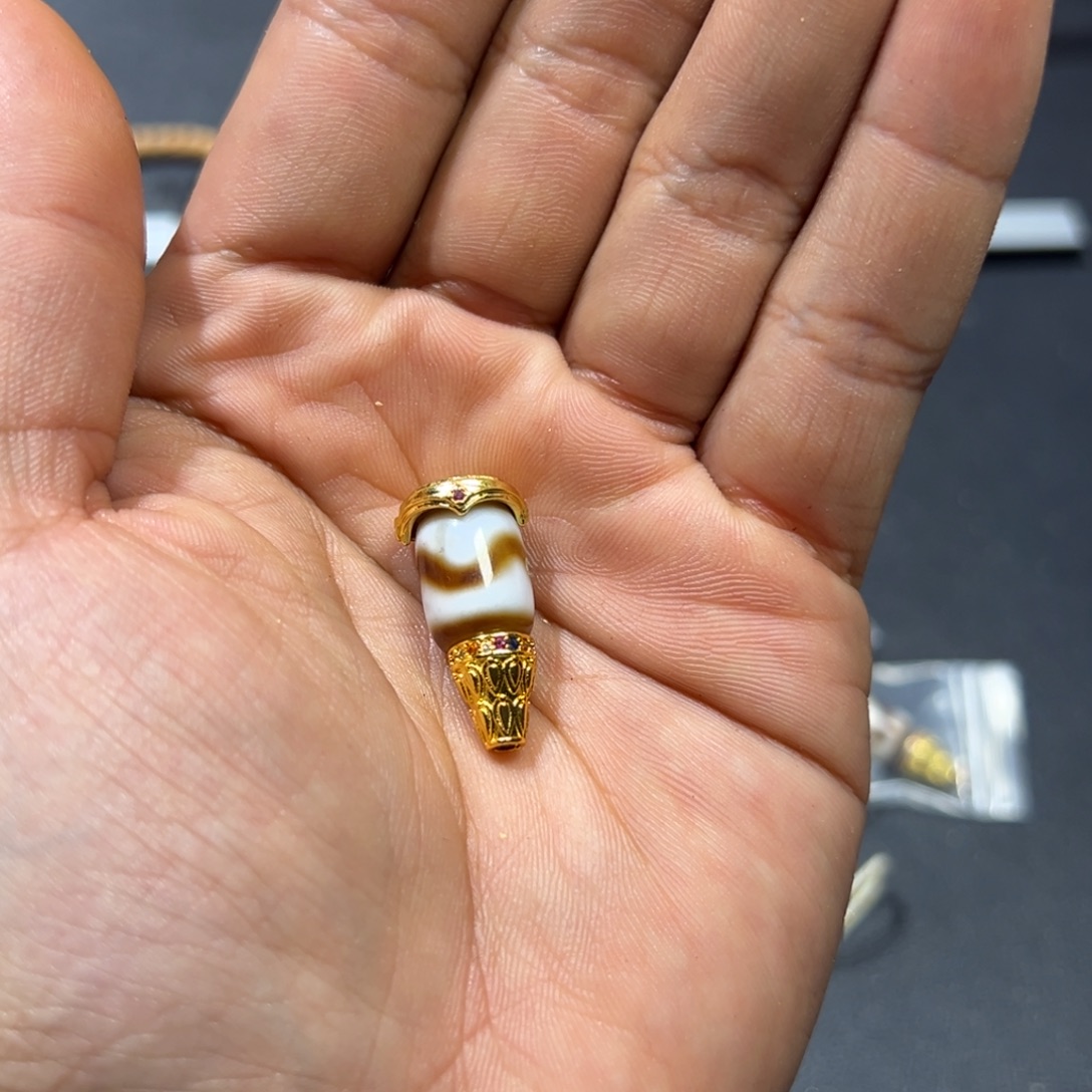 柏香籽/百香籽吊坠天珠三通