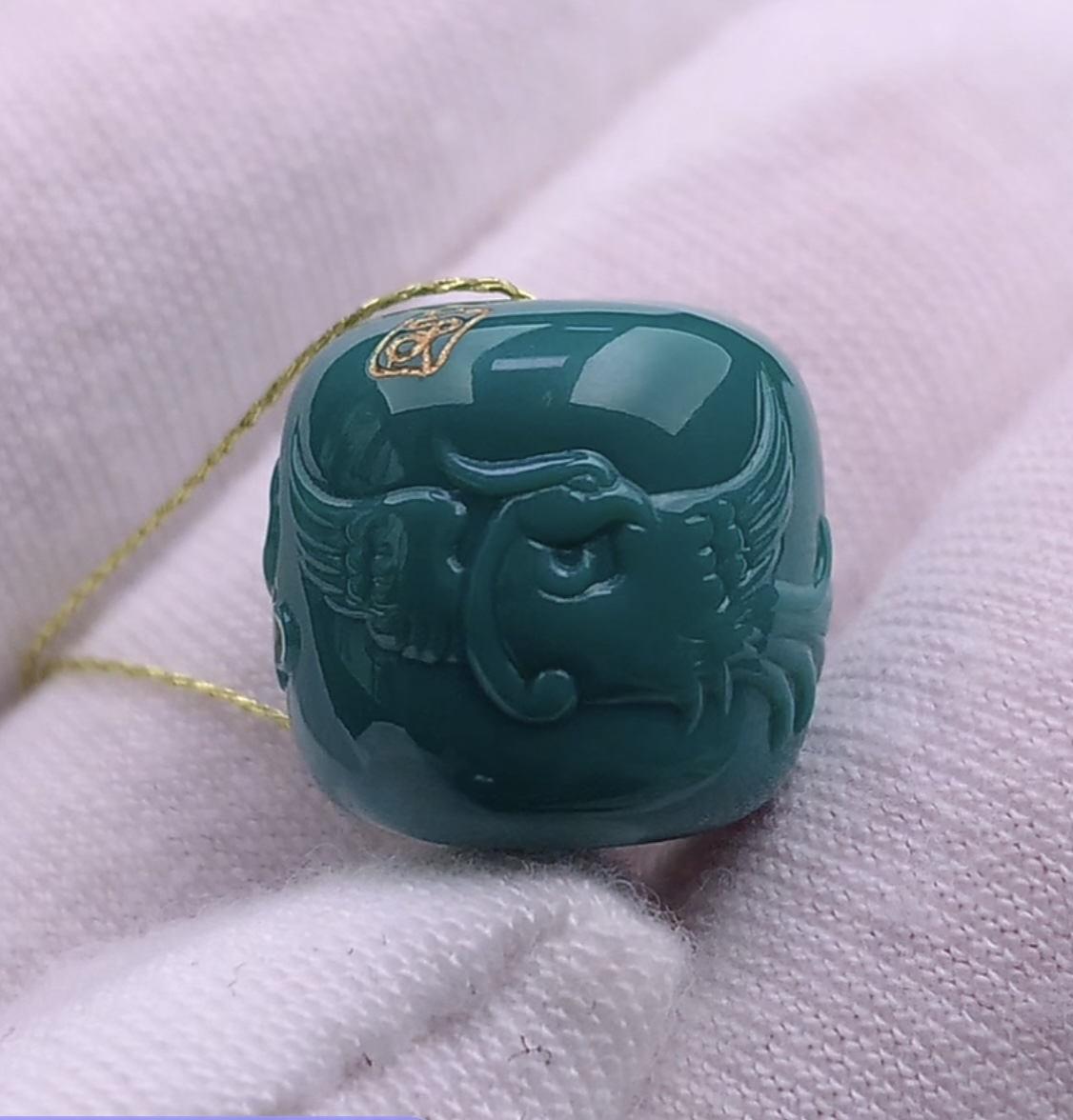 原矿纯天然绿松石老型《凤穿牡丹》14➕