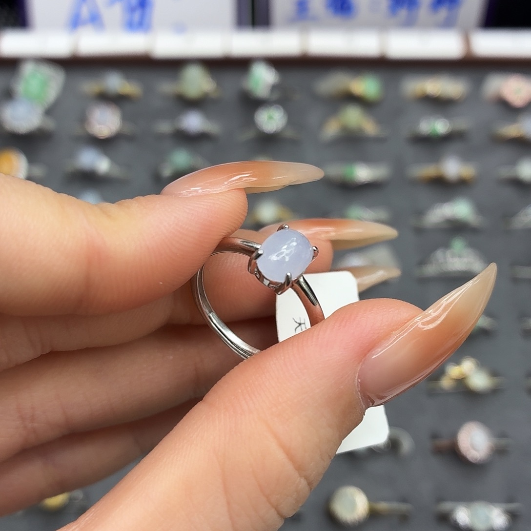 翡翠银S925镶嵌戒指1号链接