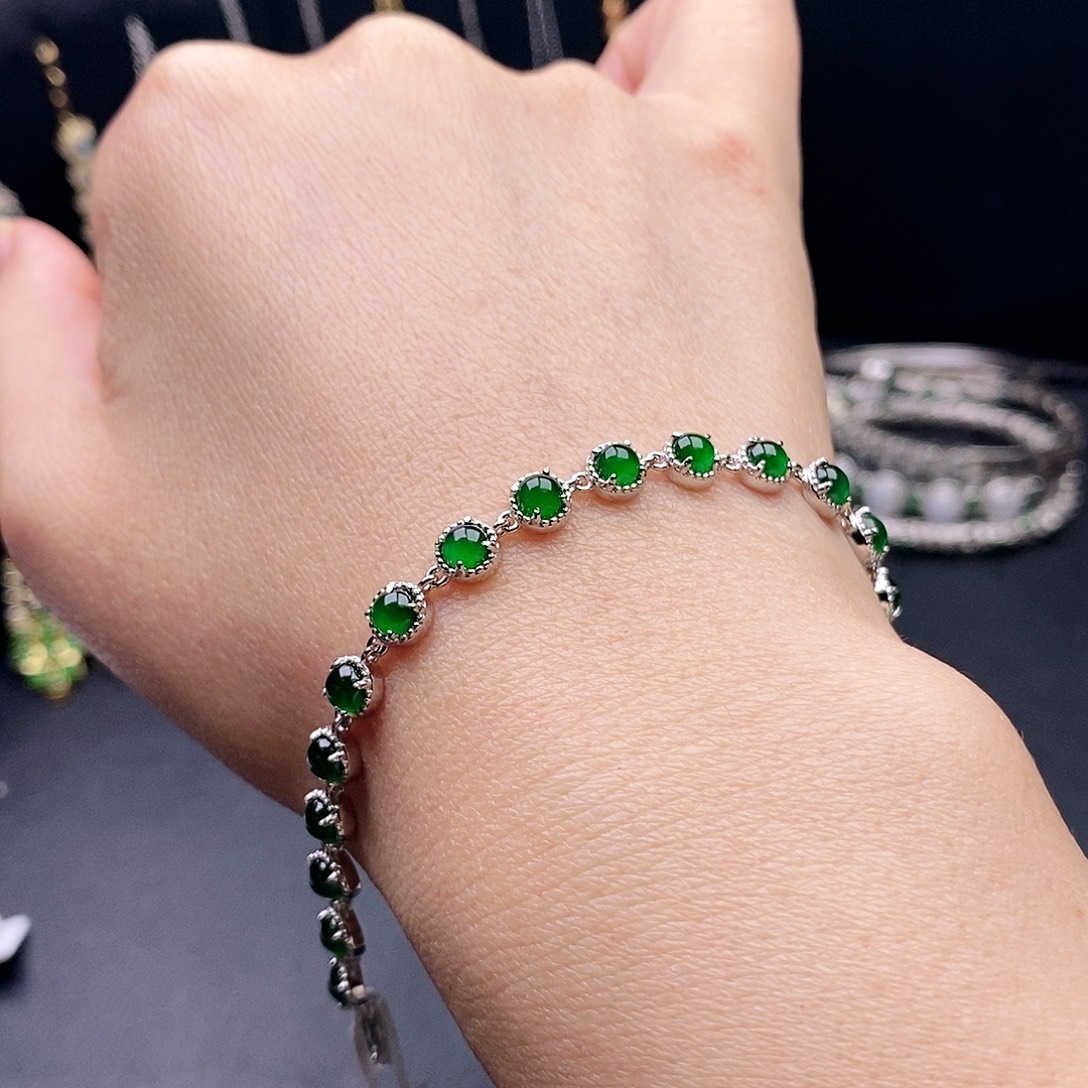 翡翠银S925镶嵌戒指