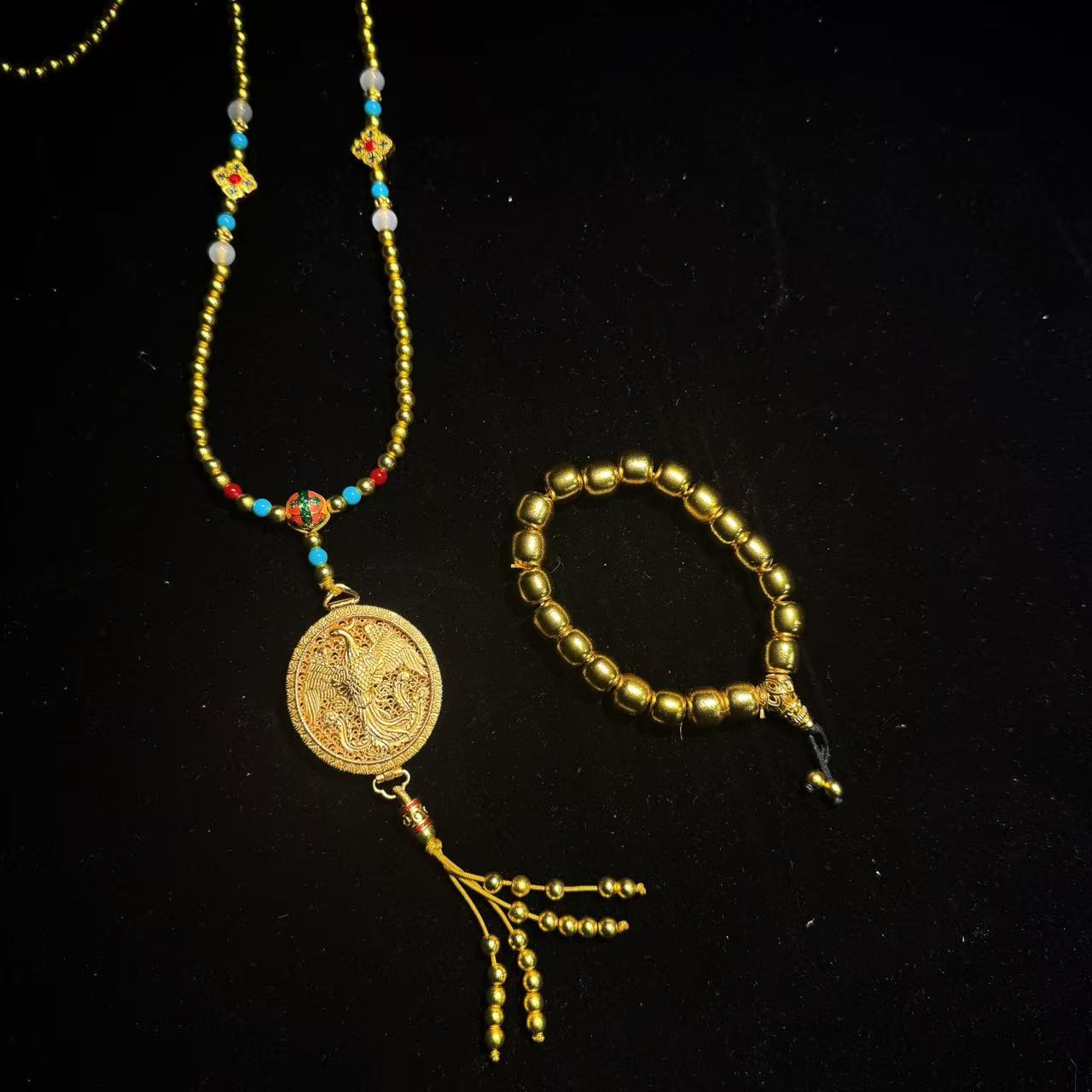 龙凤牌吊坠＋手链多样性发货