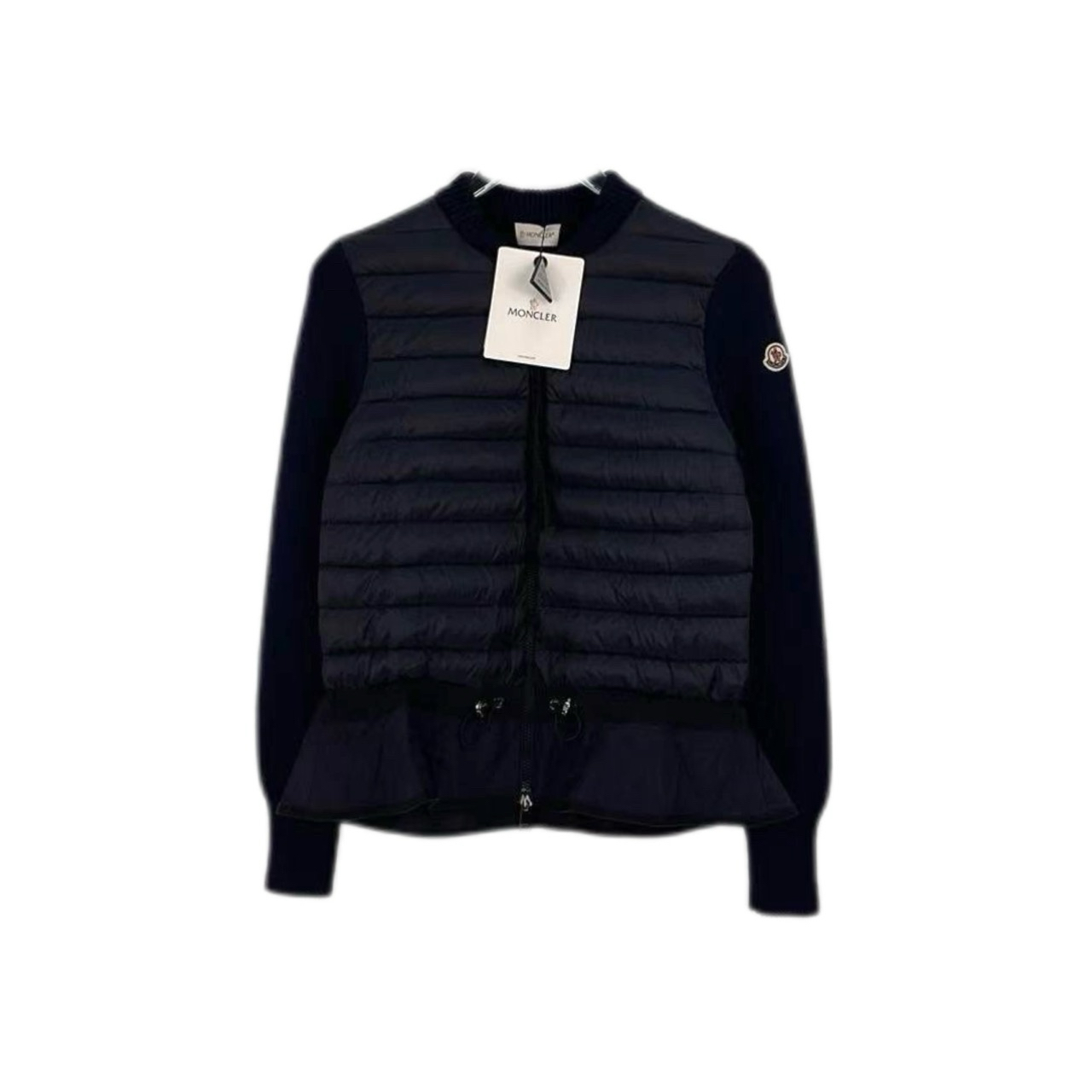 99新 MONCLER 蒙口藏蓝色羽绒拼接外套 s码 11164357 