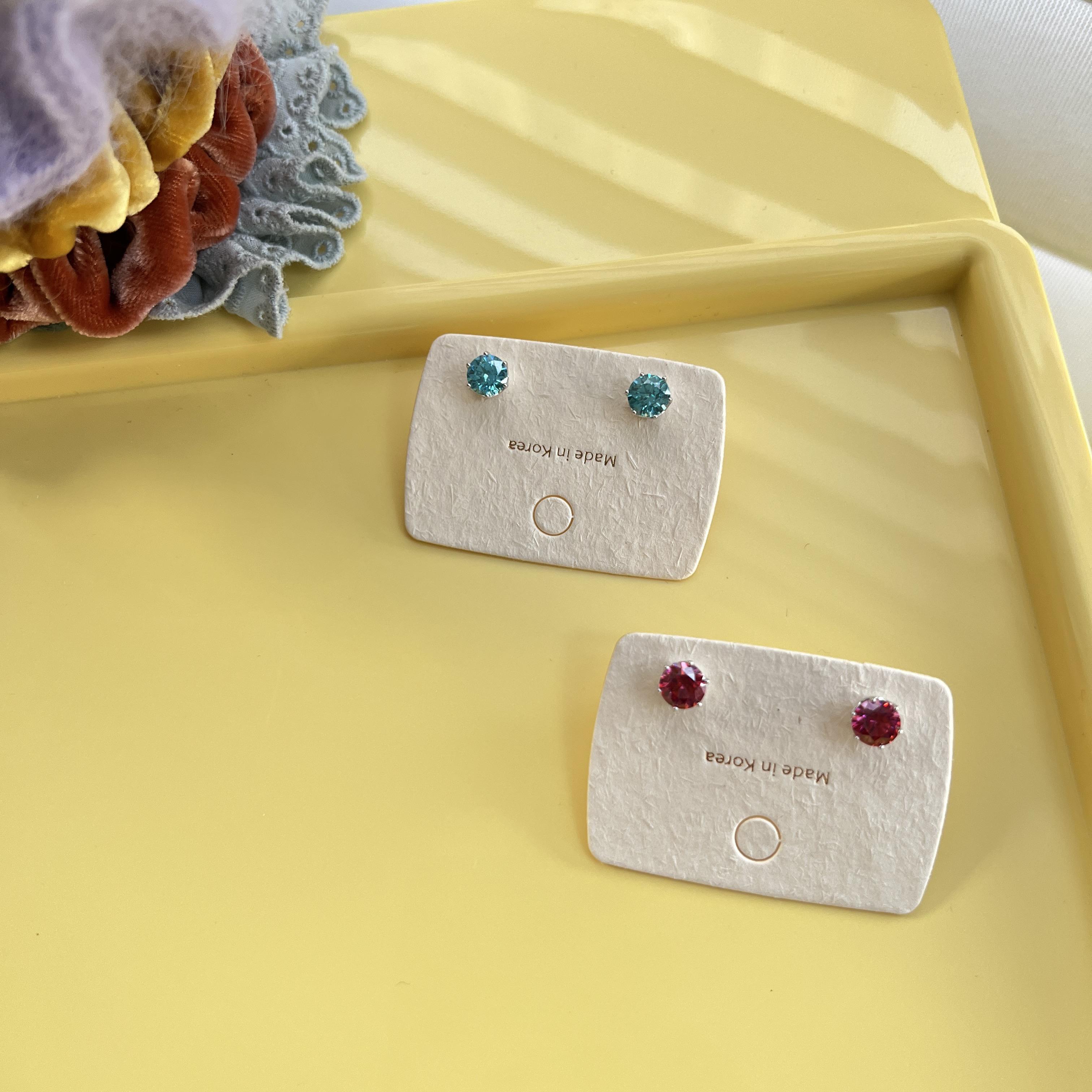 非金属仿水晶耳饰 No退换韩国正品y耳环精致百搭耳钉