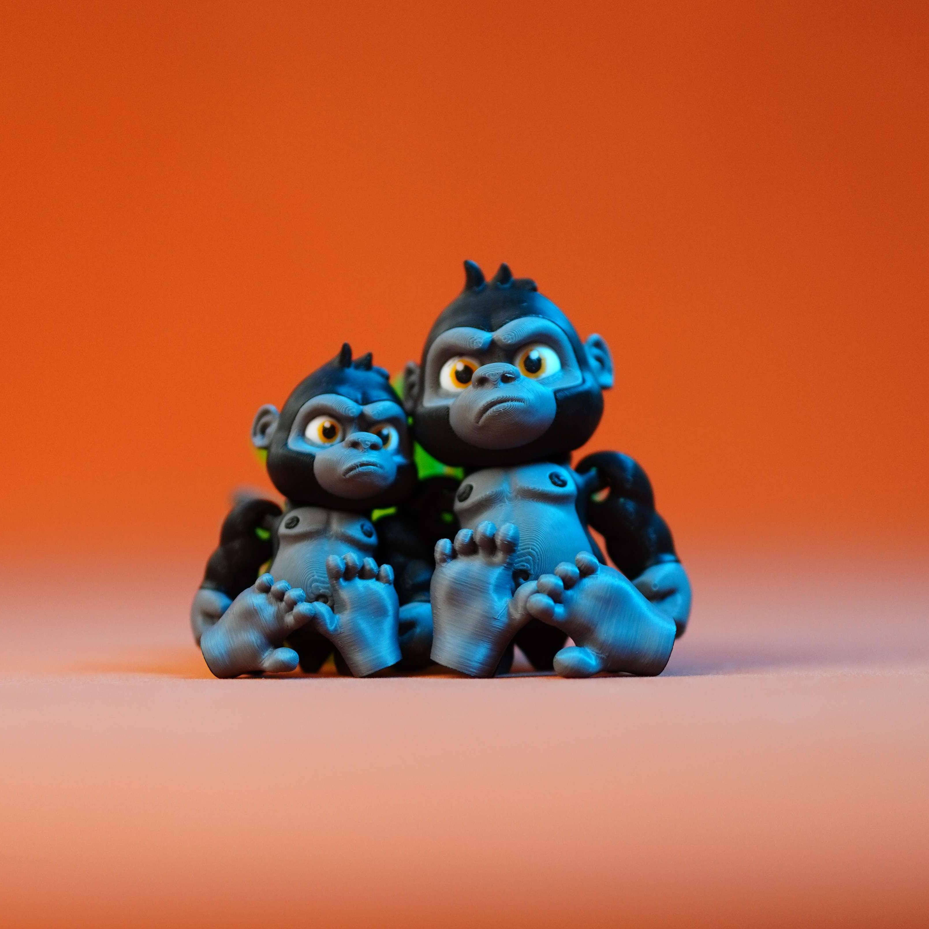 大猩猩文创意可爱磁吸冰箱贴钥匙扣书包包挂件桌面摆件猴子玩具