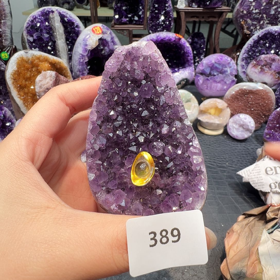 紫晶未镶嵌珠宝半成品