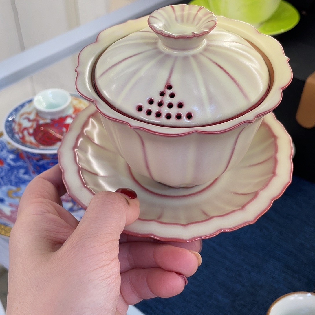 陶景德陶瓷盖碗茶具