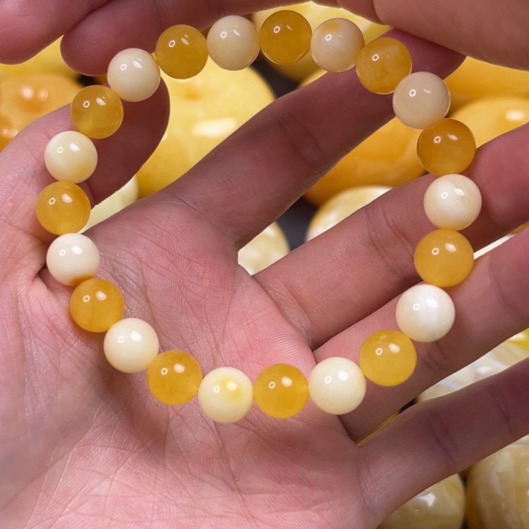 未镶嵌琥珀裸石多宝手串