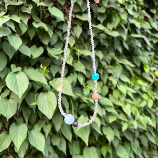 【月月家】P065天然水晶 原创水晶多宝设计款项链 多样性发其一