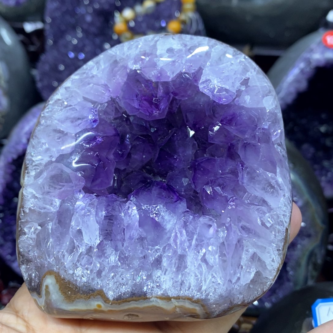 紫晶摆件未镶嵌小小