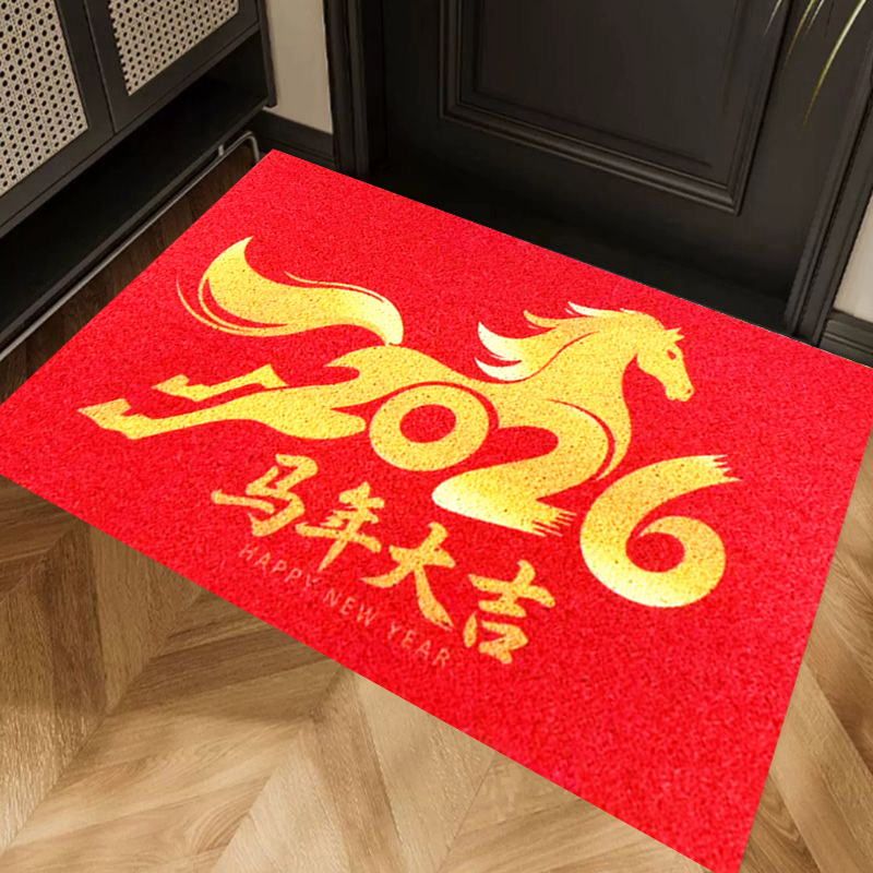 马年进门入户门垫可机洗丝圈地毯式内外通用居家地垫
