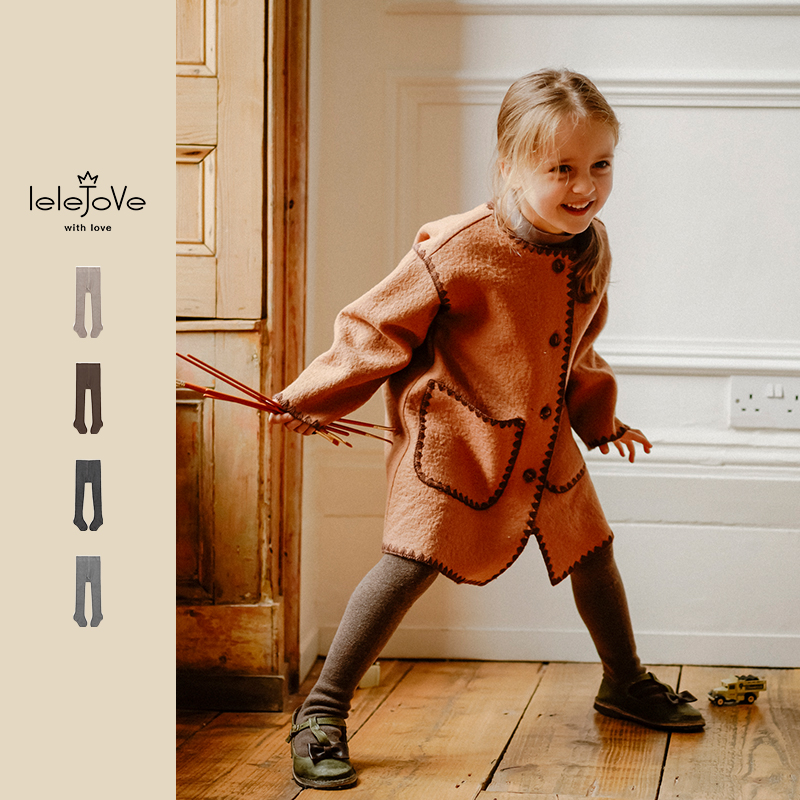 lelejove北欧风秋季新款宝宝连裤袜儿童保暖可爱袜子4AT93999