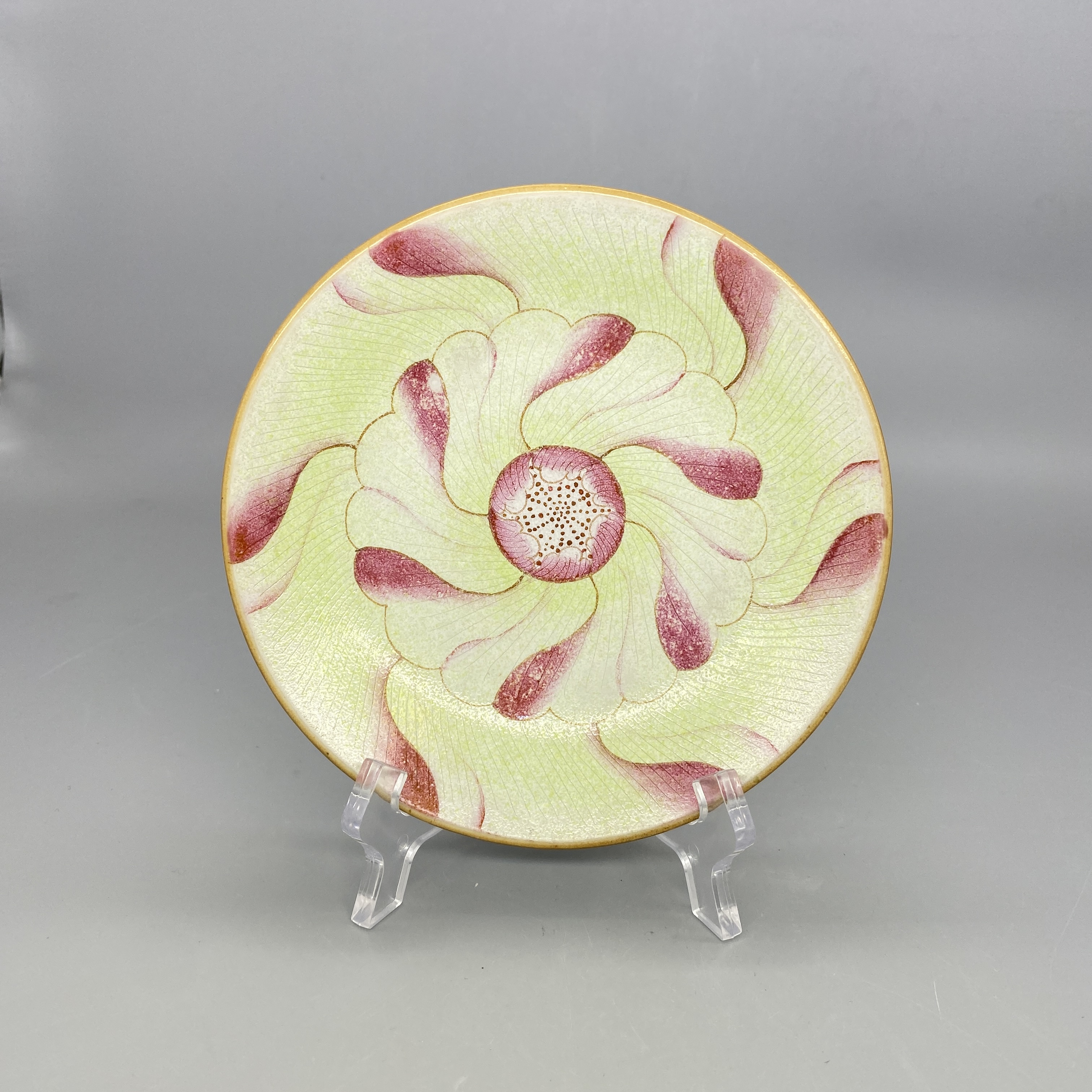 32501096*清嘉庆粉彩花卉纹盘/瓷器三/江苏省文物总店