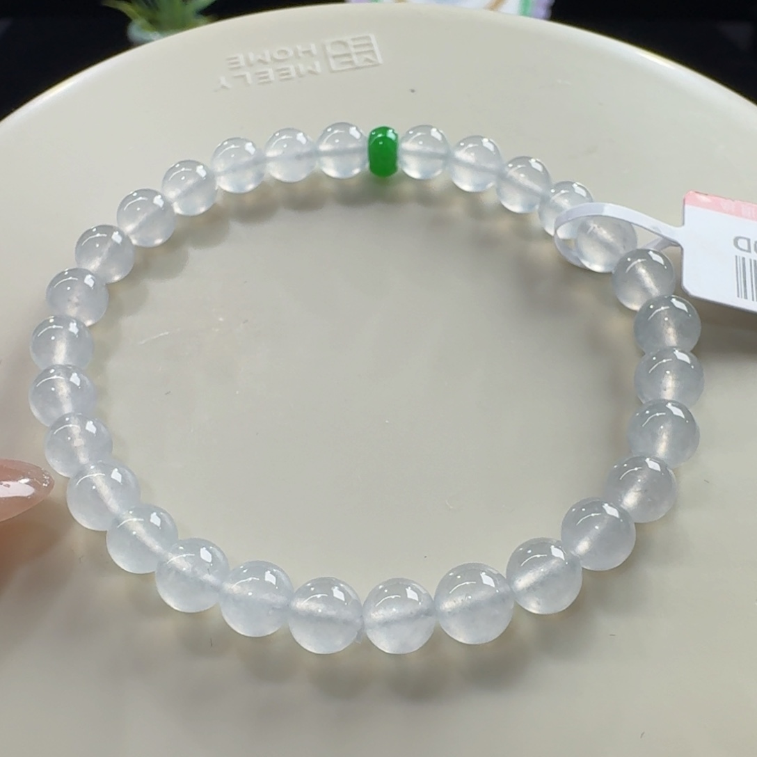 未镶嵌手链翡翠高冰白月光卡5.8性价比巨高！