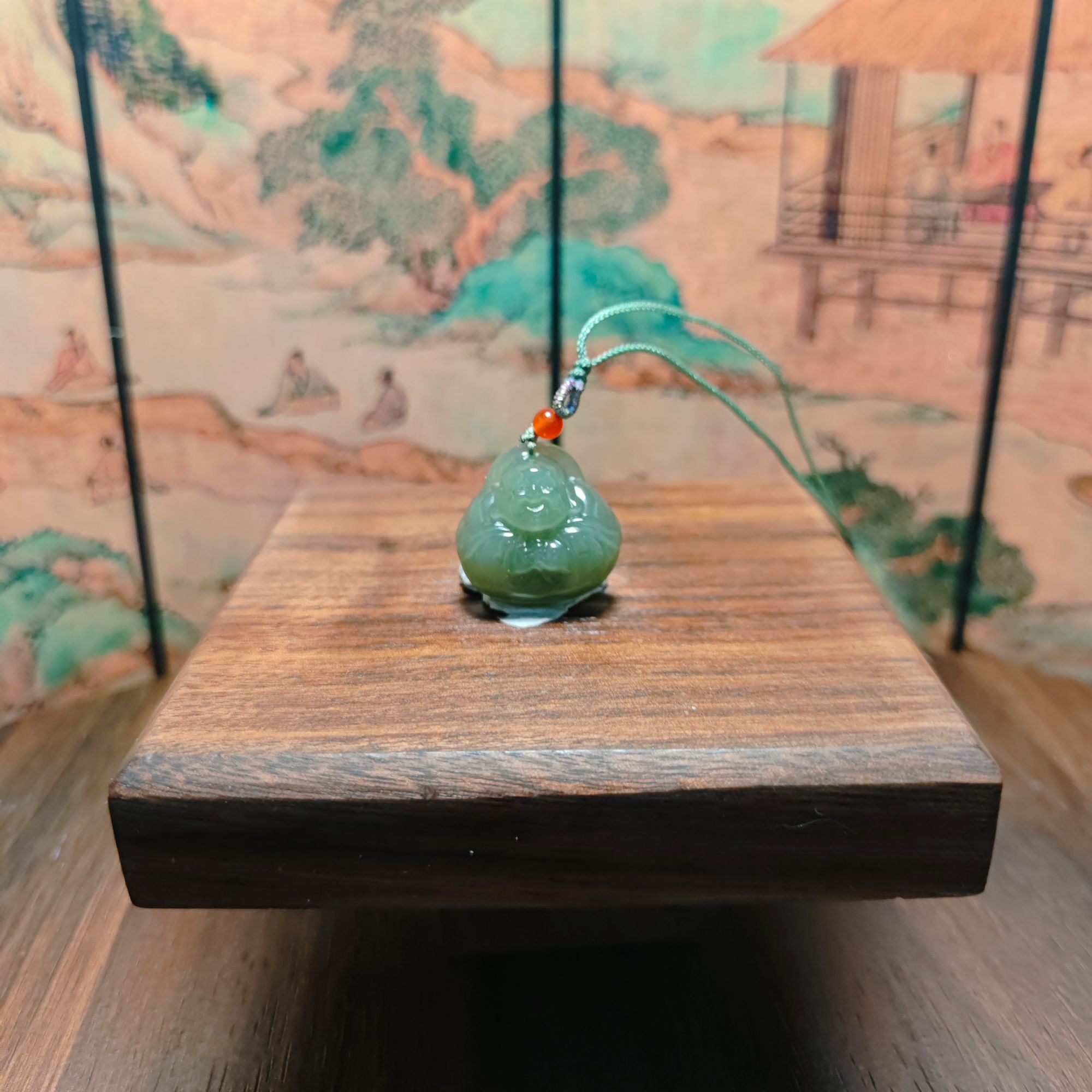 N和田玉抱抱佛吊坠5099