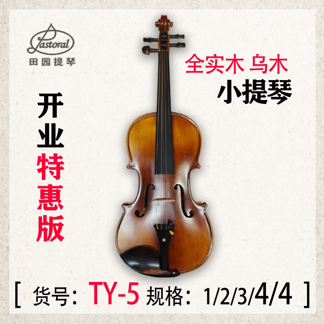 田园TY5品牌大厂初学全实木小提琴 儿童成人 厂家直营