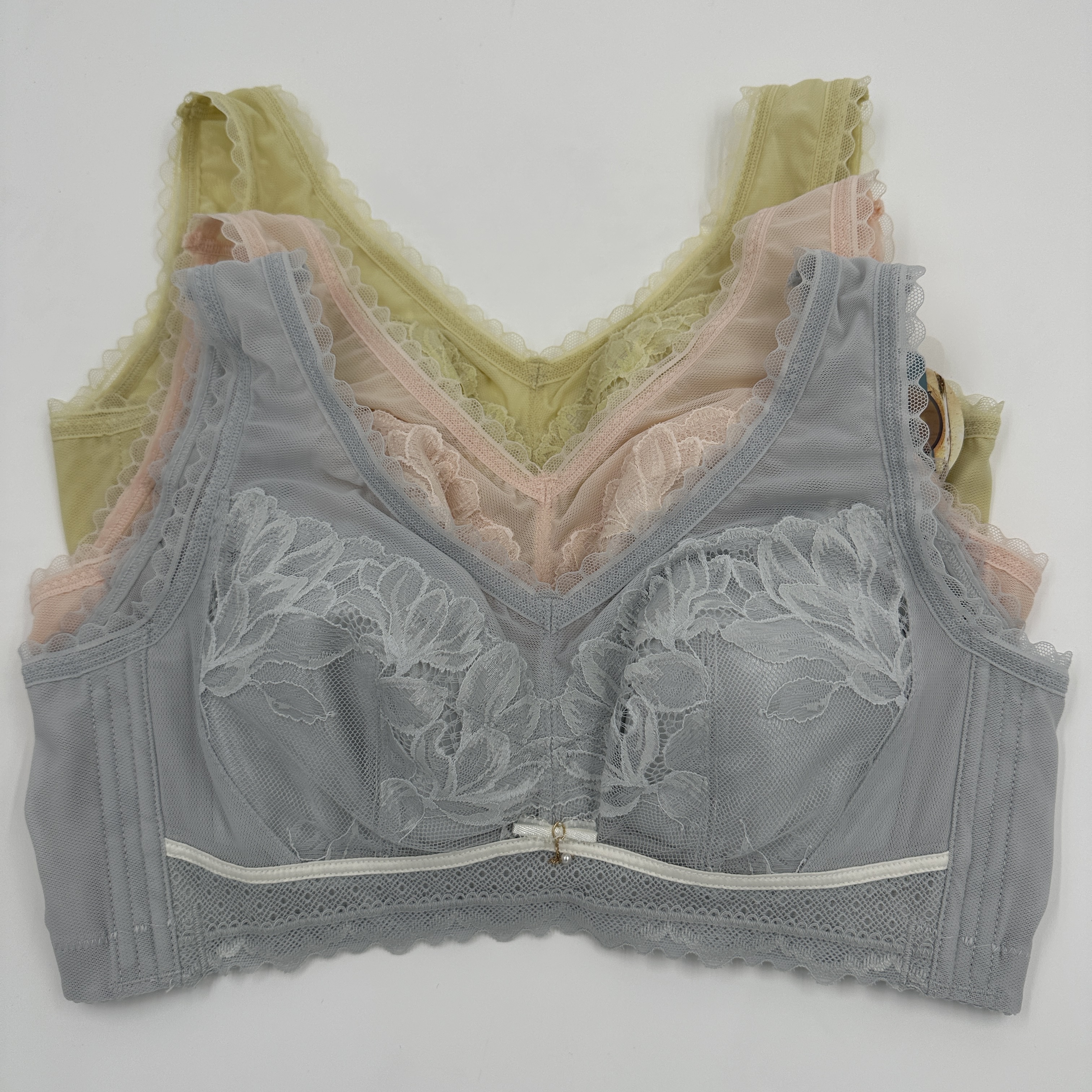 奥维丝丽2508大夹棉C杯康缇体雕盈养罩5排扣调整型文胸无钢圈内衣