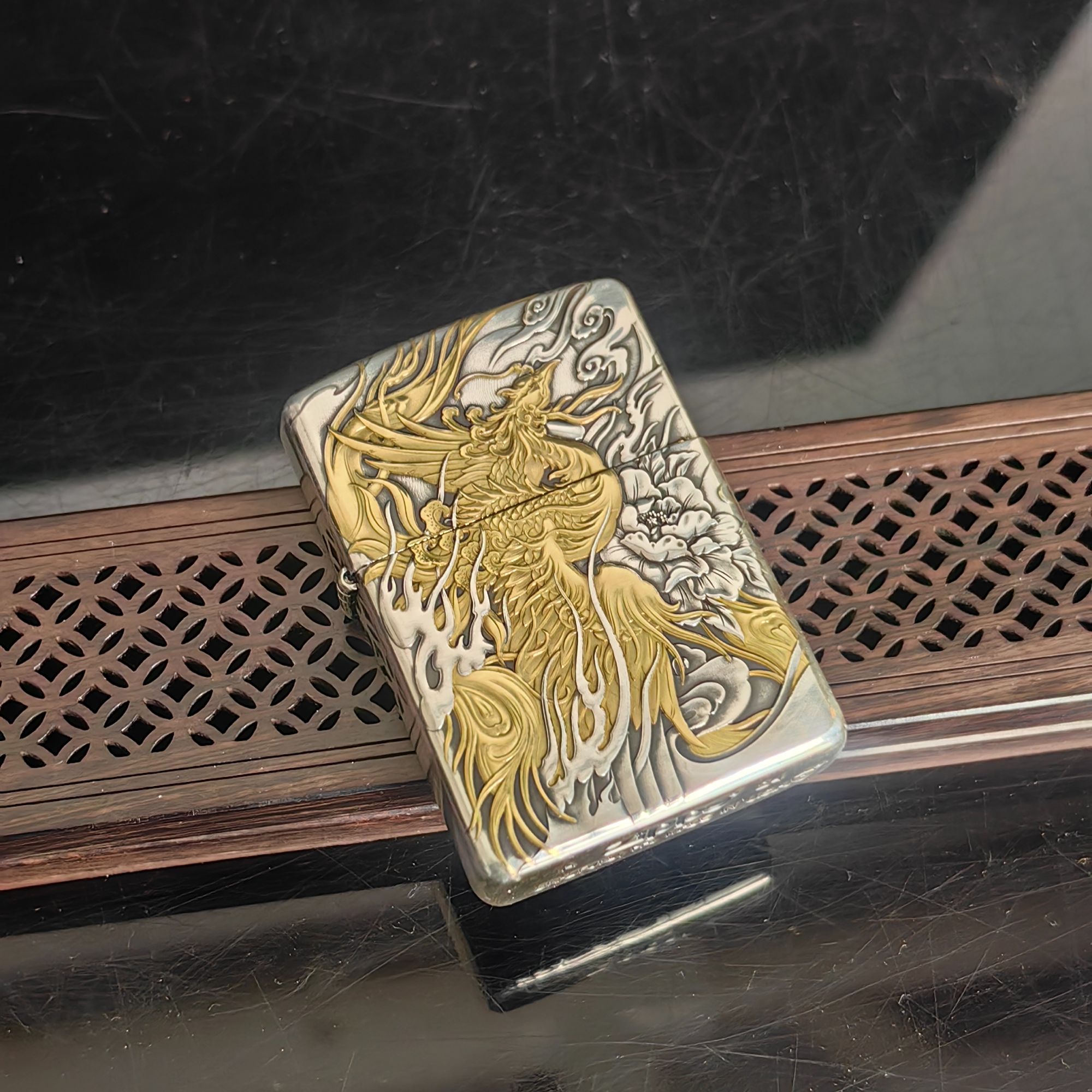 zippo打火机 DB 168双色凤凰  DY9912DK*978dabai