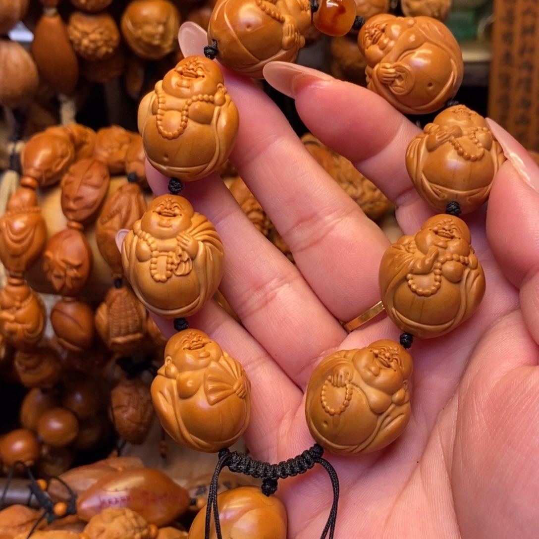橄榄核手串/手链光背弥勒
