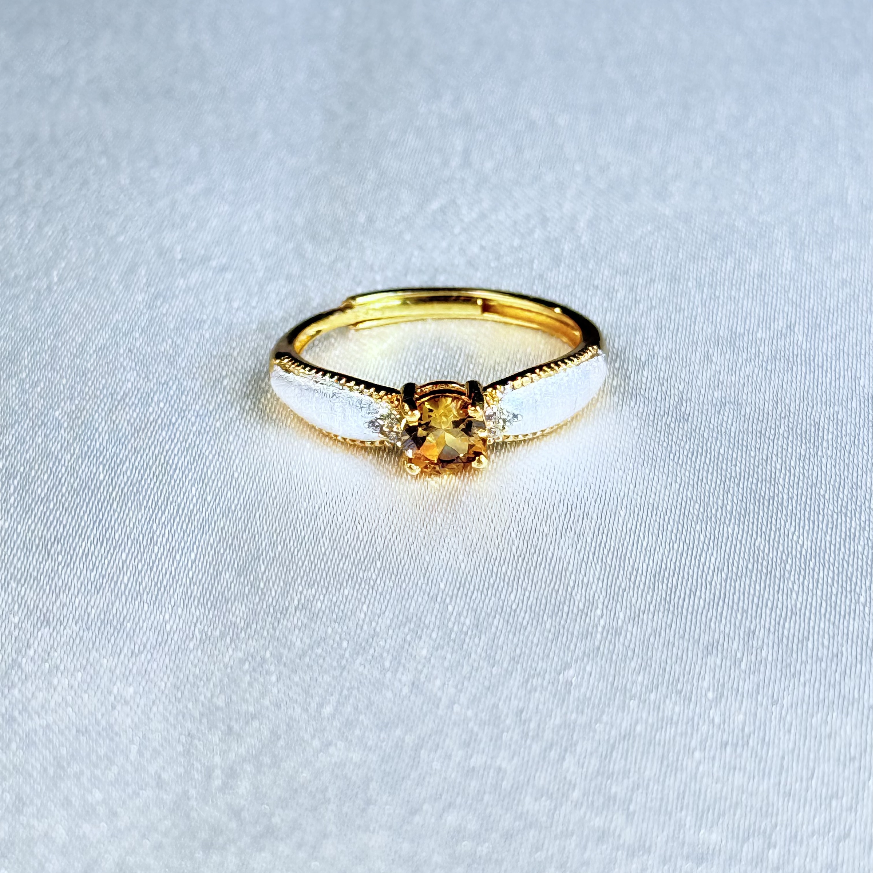 LM79黄水晶戒指s925银