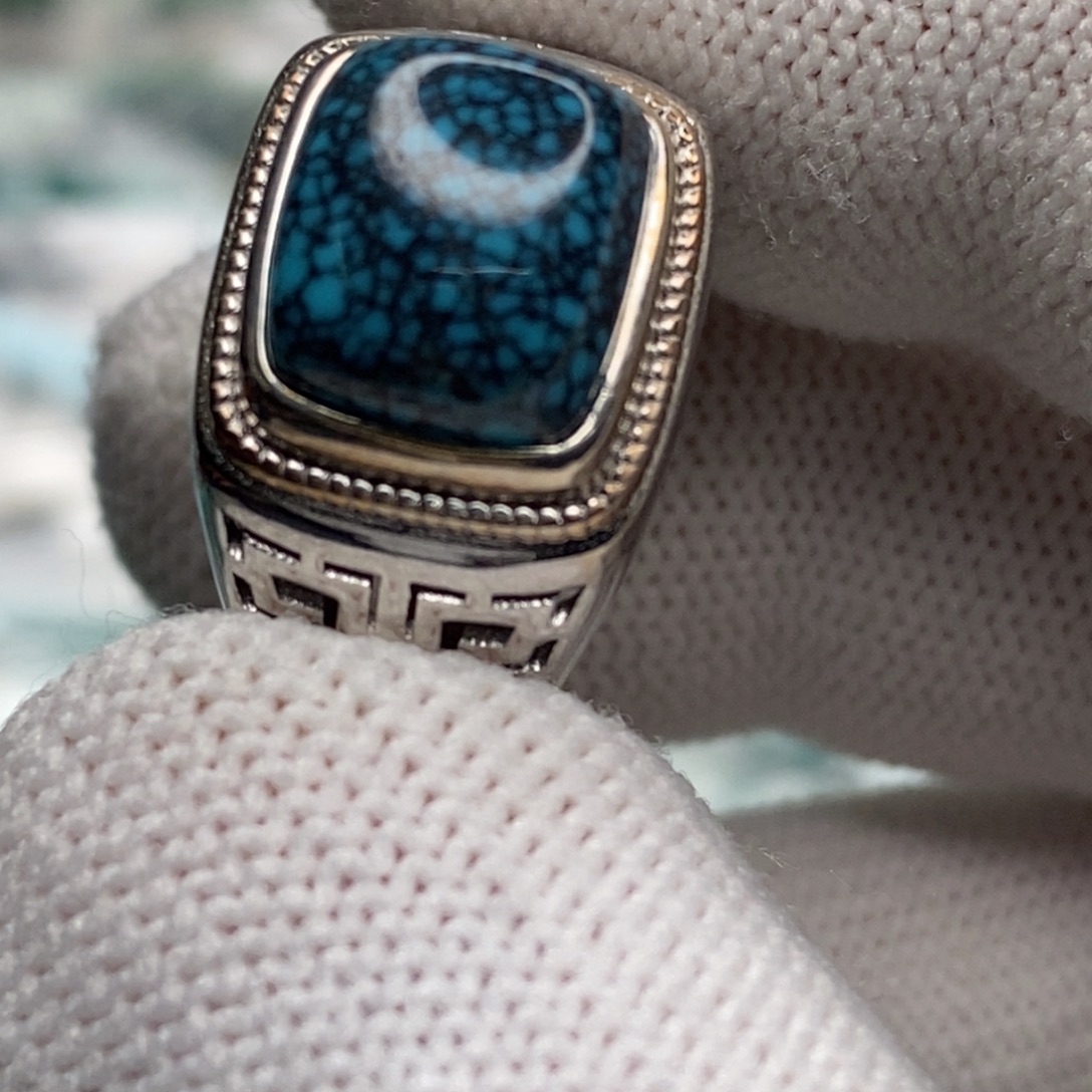 绿松石银S925镶嵌珠宝奇石