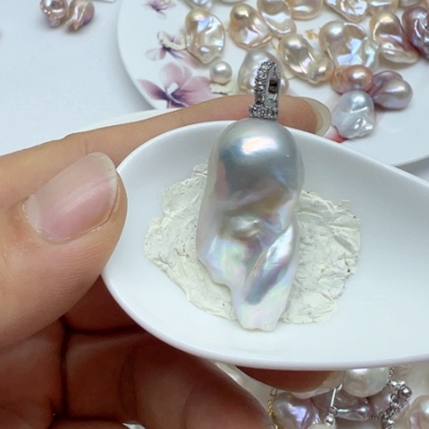 淡水珍珠手镯银S925镶嵌