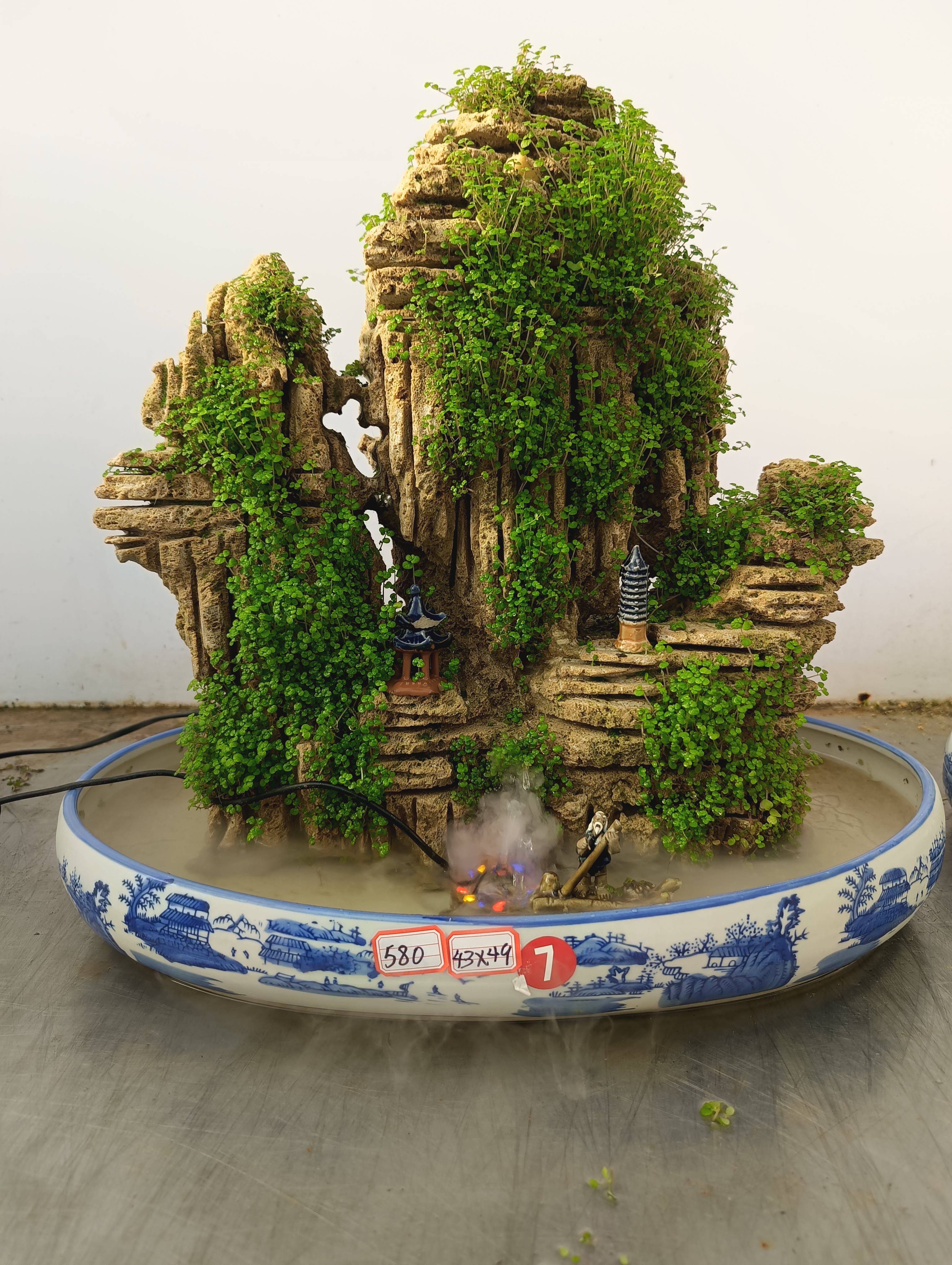 高43，长49吸水石绿植盆景