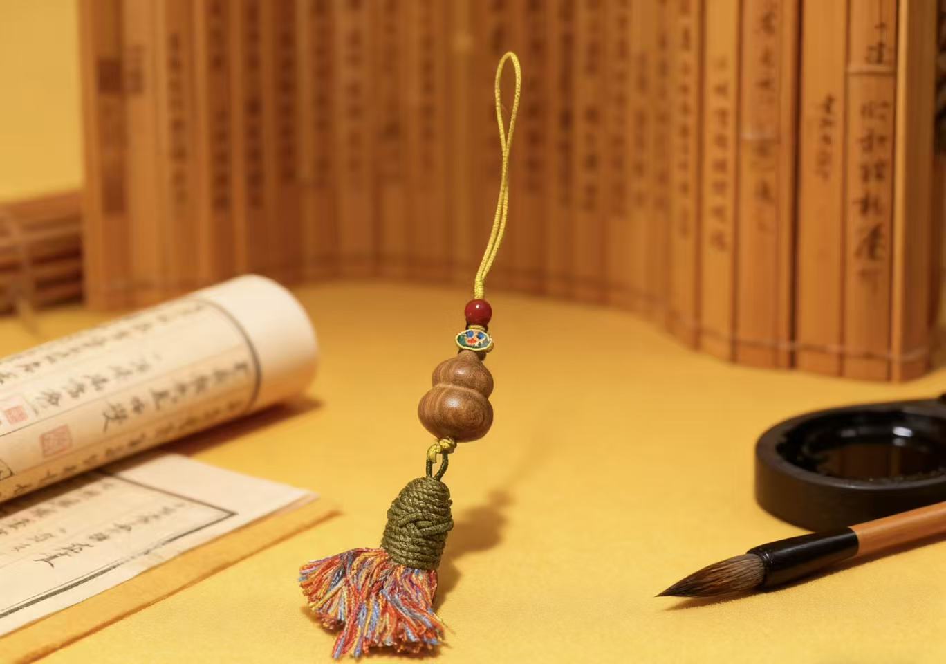 木质葫芦手机链（无礼盒）645