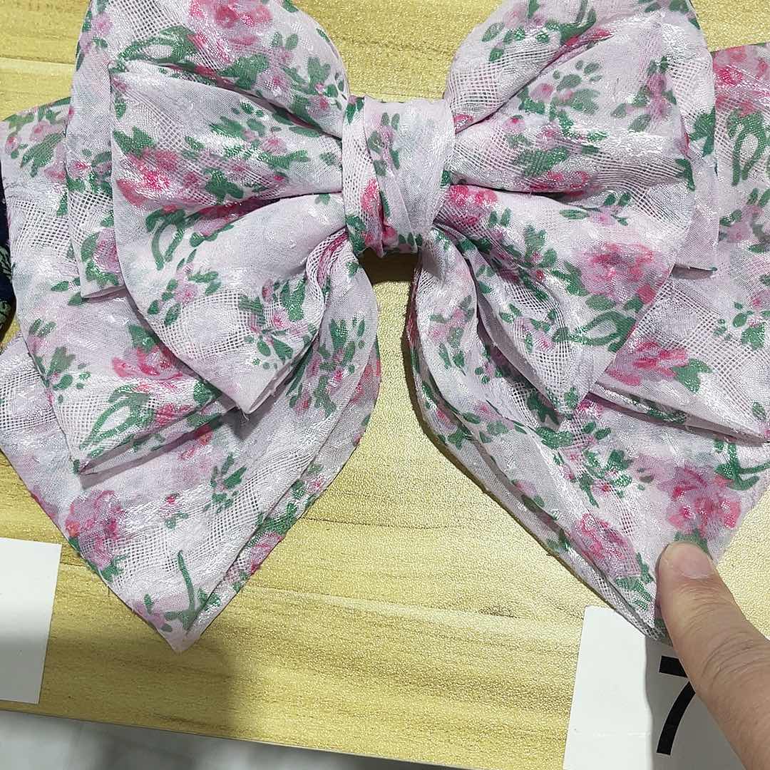 皮质铁合金蝴蝶结发夹