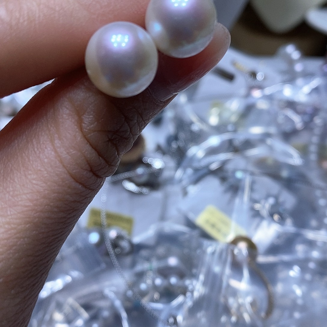 未镶嵌淡水珍珠耳钉