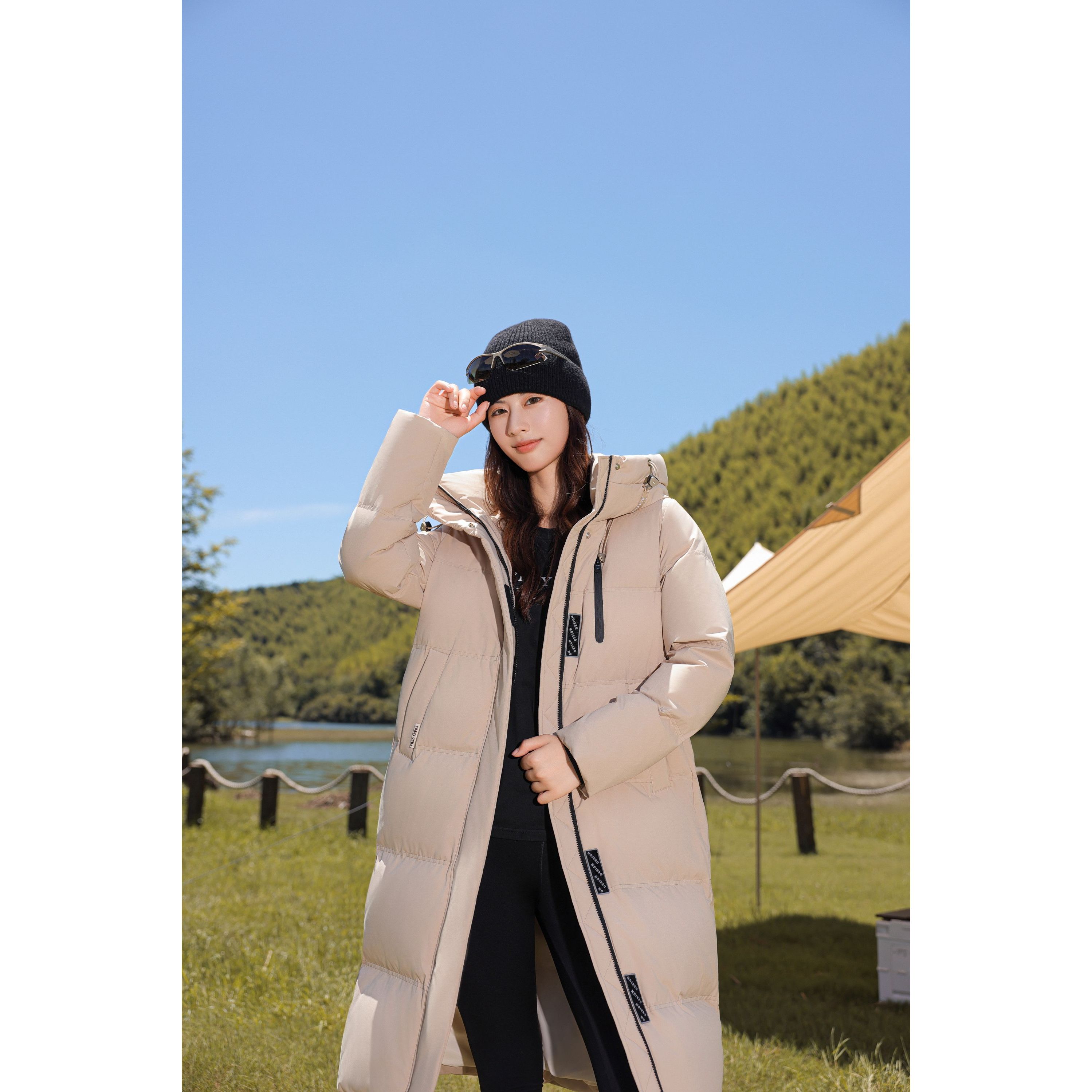 【格一专属】   新款显瘦百搭时尚长款过膝保暖羽绒服外套XC0A31021