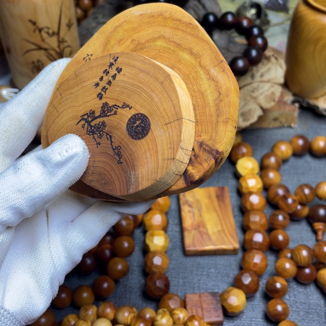 天***8柏木（崖柏）杯垫2个