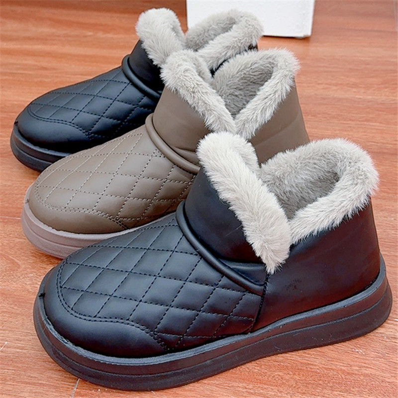 冬季老北京布鞋女棉靴加绒加厚保暖棉鞋女防滑耐磨短筒女士棉鞋