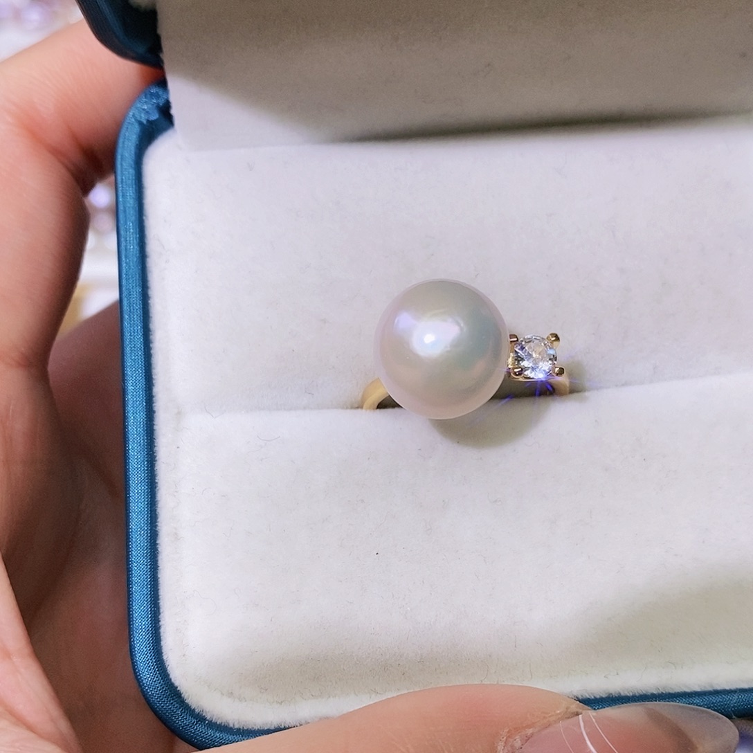 淡水珍珠戒指合金