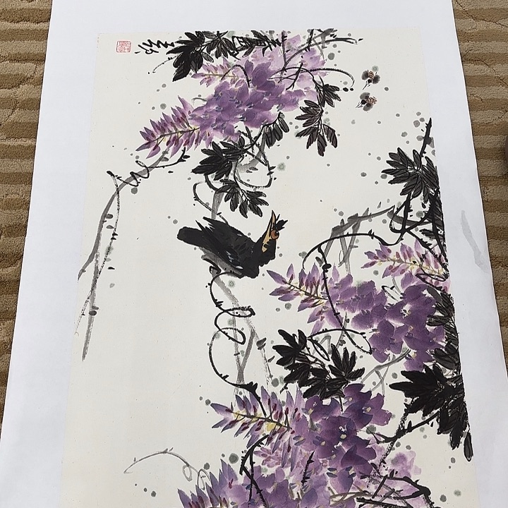 国画花鸟的故事也很