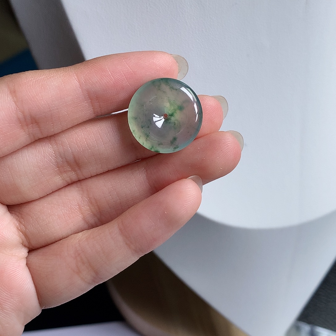 翡翠裸石缅甸天然A货翡翠冰种平安扣